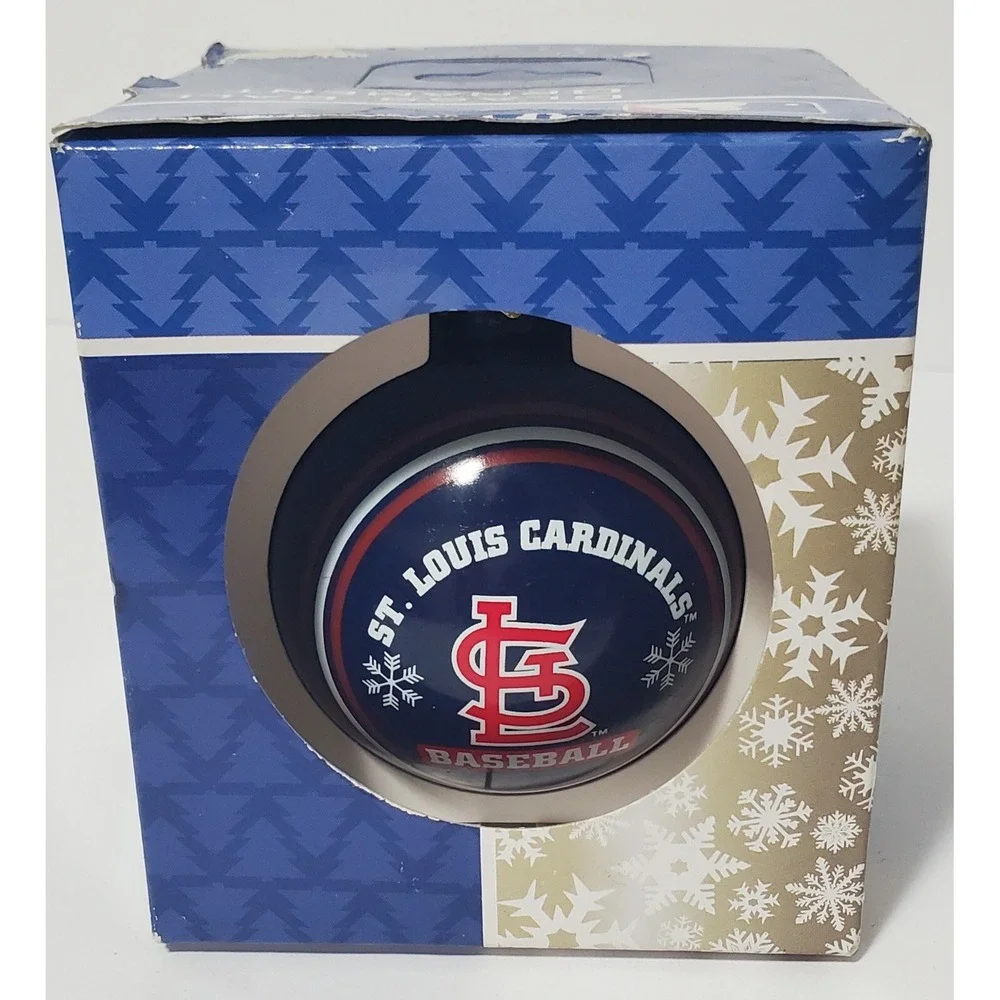 VINTAGE St Louis Cardinals Christmas Tree Hanging Ornament Baseball 2009 NOS‎